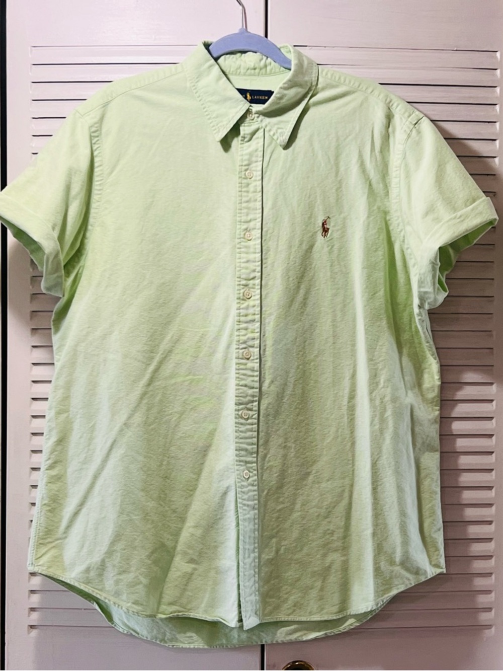 Ralph Lauren Mint Green Short-Sleeve Oxford shirt - Picture 2 of 6
